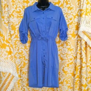 Medium light blue dress size petite large